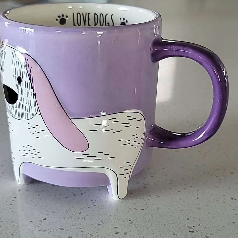NWT Core Home Dog Footed Mug 16 oz - Purple; Mug 16 oz - Blue - Picture 4 of 7